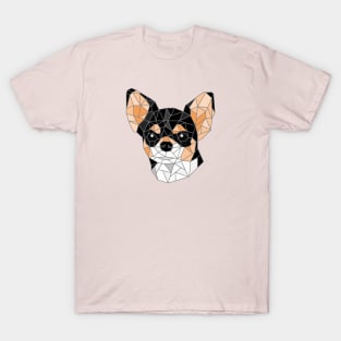 Chihuahua Black Stained Glass T-Shirt